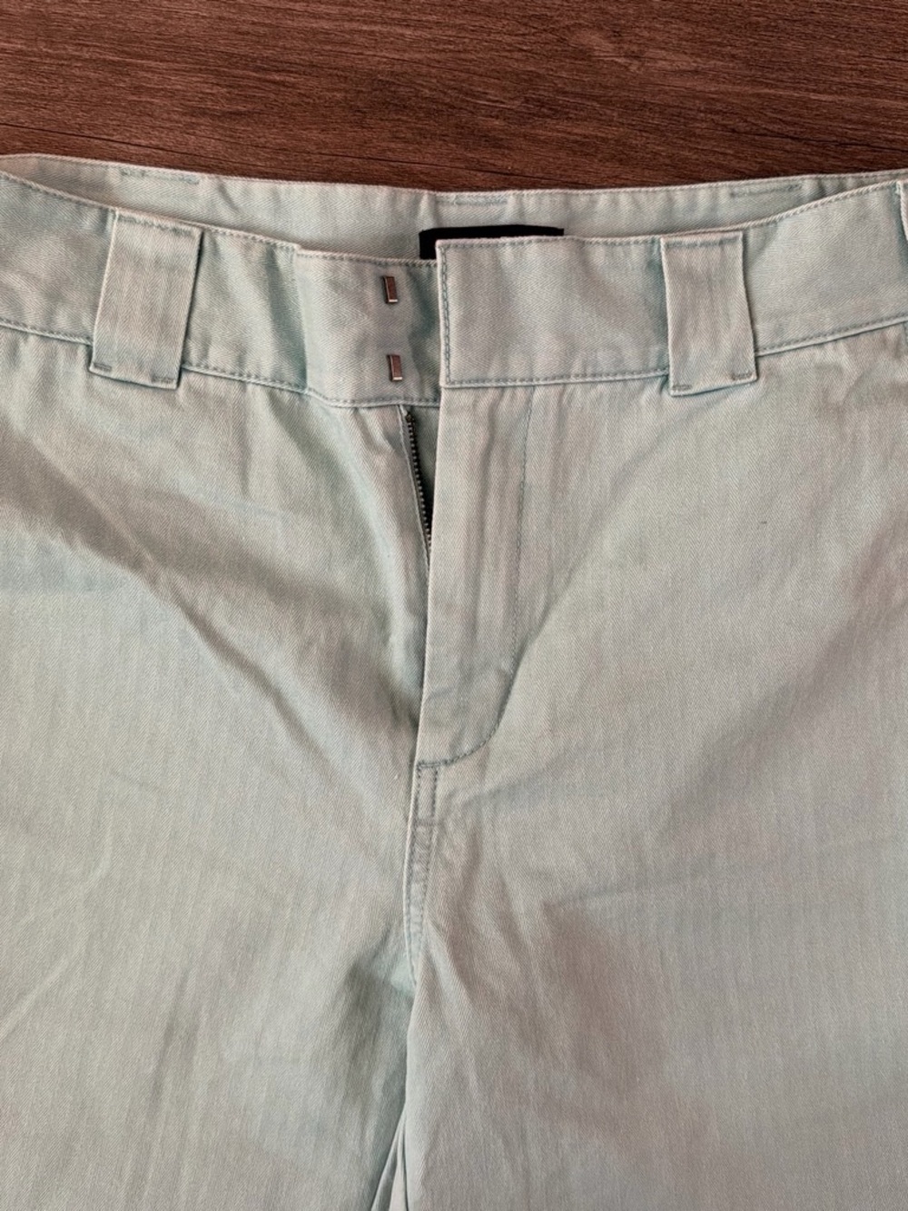 OBEY Women’s Organic Cotton Chino Pants Size 26 Mint Green Straight Leg Casual - Picture 5 of 5
